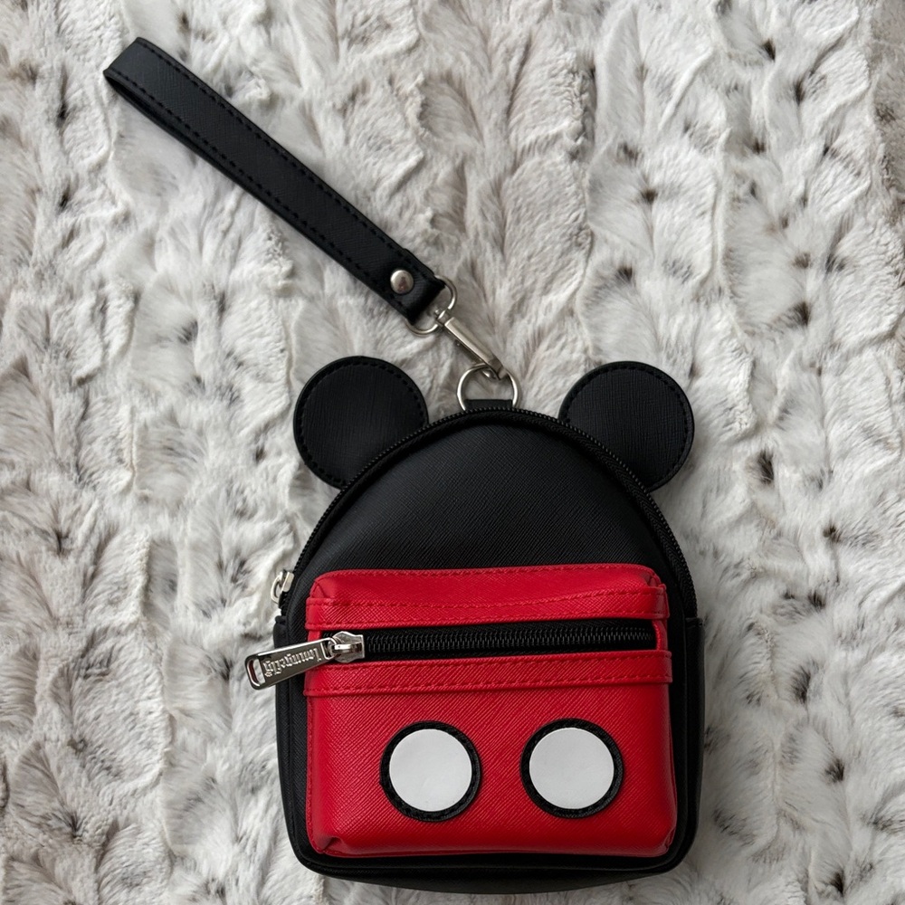 Loungefly Mickey Mouse Black and Red Wristlet